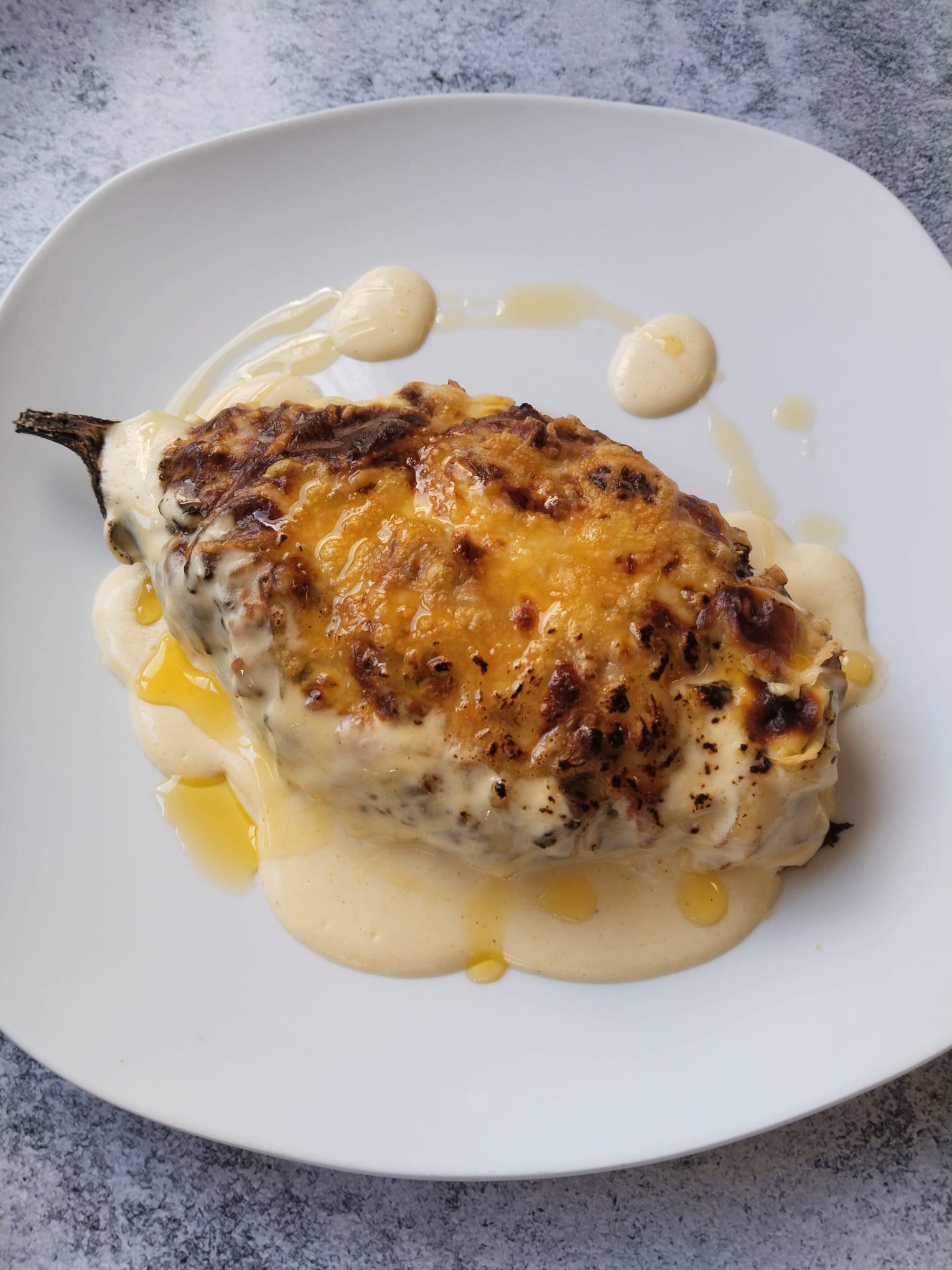 berenjena rellena de carne