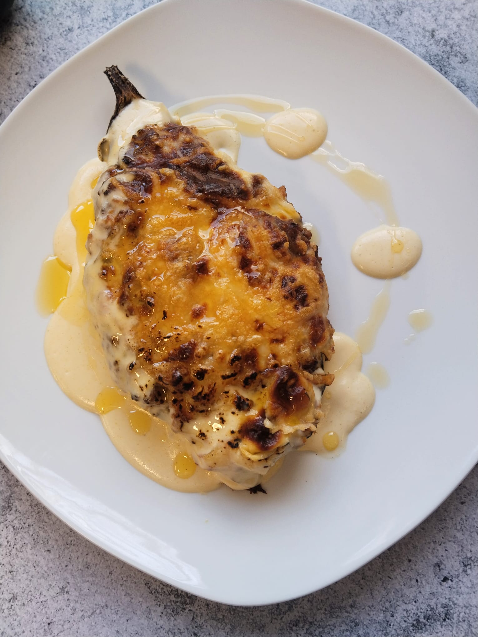 berenjena rellena de carne