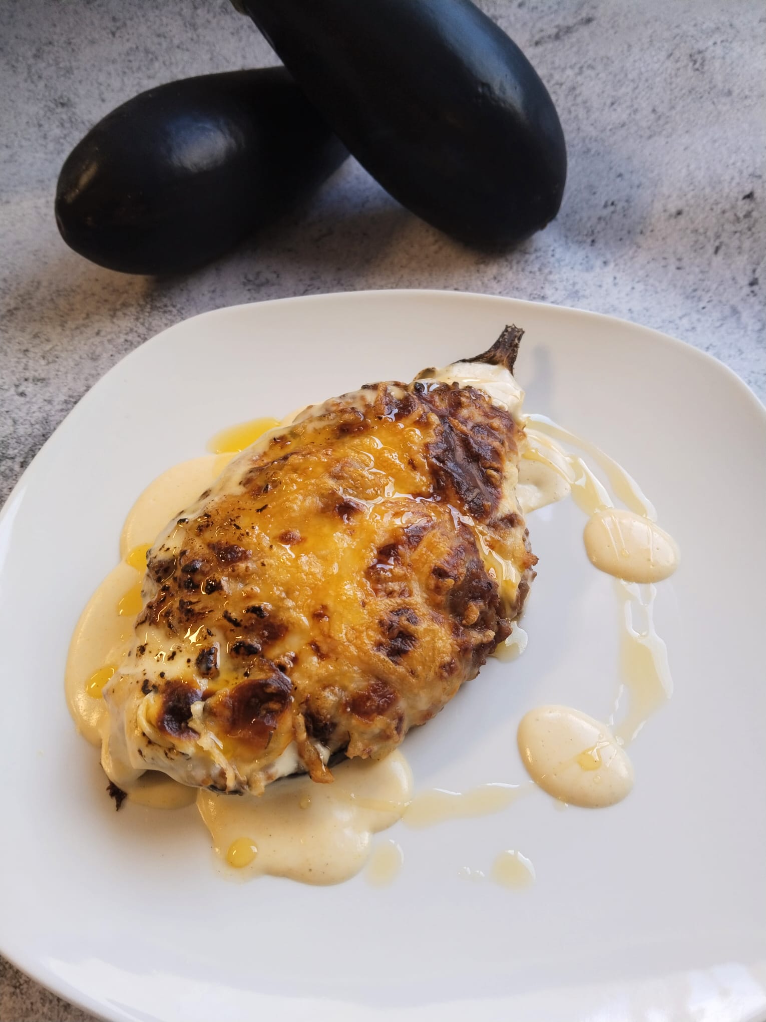 berenjena rellena de carne
